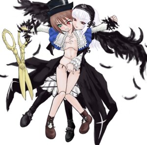 Rating: Explicit Score: 0 Tags: 2girls doll doll_joints eyebrows_visible_through_hair feathers female flat_chest hat heterochromia joints multiple_females multiple_girls rozen_maiden rule34 scissors souseiseki suigintou white_hair wings yuri User: bunchy7s