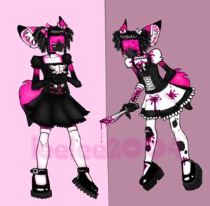 Rating: Questionable Score: 0 Tags: 2004 alternative_fashion anthro biped black_clothing black_footwear black_shoes canid canine clothed clothing dress e621 ero_lolita female footwear fox frilly frilly_clothing fur furgonomics glamfur goth gothic_lolita guro_lolita j-fashion knife leelee_(pink_fox) leelee_lenox lolita_(fashion) maid_uniform mammal pink_body pink_fur shoes socks solo standing tail tail_through_skirt thin_calves thin_legs thin_thighs uniform victorian_goth visual_kei white_clothing white_footwear white_socks User: bunchy7s