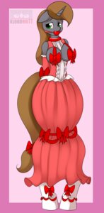 Rating: Explicit Score: 0 Tags: 2012 anthro anthrofied ball_gag bdsm biped bondage boots bound breastless_clothing breasts brown_hair clothing collar digital_media_(artwork) dress e621 equid equine female footwear gag gagged green_eyes hair hasbro hi_res horn kloudmutt mammal my_little_pony mythological_creature mythological_equine mythology ribbons shoes simple_background solo standing submissive submissive_female tail unicorn User: bunchy7s