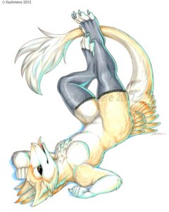 Rating: Questionable Score: 0 Tags: 2012 anthro biped breasts clothing e621 feathers female kashmere legwear looking_at_viewer lying mammal nude on_back pinup pose sergal simple_background solo stockings tail tongue tongue_out uil upside_down white_background User: bunchy7s
