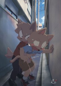 Rating: Explicit Score: 0 Tags: against_surface against_wall alley anthro blush bodily_fluids bottomwear canid canine censor_removal_edit clothed clothing cum cumshot duo e621 ejaculation erection footwear forced forced_orgasm fox genital_fluids genitals handjob hi_res humanoid_genitalia humanoid_penis kanimono kemono male male/male mammal orgasm outside penile penis raised_clothing raised_shirt raised_topwear reach_around sex shirt shoes shorts tail third-party_edit topwear young young_anthro User: bunchy7s