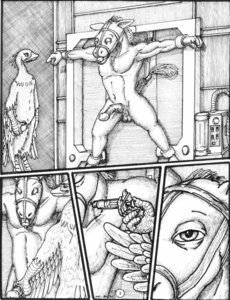 Rating: Explicit Score: 0 Tags: 2009 anatomically_correct anthro balls bondage bound comic criss-crossbreeding dildo_gag donkey drugged equine faithry female half-erect horsecock injection male muzzle nude penis rule34 swan syringe testicles unconscious User: bunchy7s