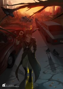 Rating: Safe Score: 0 Tags: ak-47 ak_platform amazing_background anthro assault_rifle avian bird building canid canine car city corvid corvus_(genus) crow detailed detailed_background e621 fox gun high-angle_view lux_(character) male mammal oscine outside passerine plant post-apocalyptic ranged_weapon rifle road ruins solo street sunset toony tree vehicle weapon whiteraven90 wood User: bunchy7s