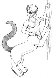 Rating: Safe Score: 0 Tags: 2006 black_and_white bottomless breasts chakat clothed clothing domestic_cat e621 felid felid_taur feline felis female female_taur fur hair herm_(lore) longtail mammal mammal_taur monochrome plant scratching shirt solo syz tail tank_top taur topwear tree waist_turned wood User: bunchy7s