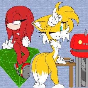 Rating: Questionable Score: 0 Tags: 1:1 anthro anthrofied blue_eyes bodily_fluids breasts canid canine crossgender duo e621 echidna female fox fur hair knuckles_the_echidna low_res mammal miles_prower monotreme mtf_crossgender multi_tail purple_eyes red_body red_hair sega sonic_the_hedgehog_(series) sweat tail unknown_artist wide_hips yellow_body yellow_fur User: bunchy7s