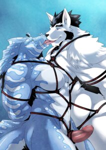 Rating: Explicit Score: 0 Tags: 2013 absurd_res anthro anthro_on_anthro aquatic athletic balls bdsm belly biceps big_muscles big_penis black_hair black_nose blue_eyes blush bondage bound canid canine canis domestic_dog dominant dominant_male dragon_moray duo e621 eel erection eye_contact facial_markings fish french_kissing fur genital_rope genitals hair hands_behind_back harness head_markings hi_res humanoid_genitalia humanoid_penis husky interspecies kissing kokukokuboo langdon_marston licking looking_at_another male male/male mammal markings moray_eel muscular muscular_male nordic_sled_dog nude open_mouth overweight pecs penis penis_rope restraints rope rope_bondage rope_harness simple_background slightly_chubby smile spitz standing submissive submissive_male tail tongue tongue_out vishy white_body white_fur User: bunchy7s