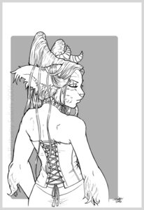 Rating: Safe Score: 0 Tags: 2006 alternative_fashion anthro black_and_white choker clothed clothing collar corset dated demon digital_drawing_(artwork) digital_media_(artwork) e621 female fur glamfur goth grey_background hair horn inner_ear_fluff jewelry langurhali line_art lingerie long_hair looking_aside monochrome necklace rear_view signature simple_background slightly_chubby solo topwear tuft vera_(artist) vera_(vera) User: bunchy7s