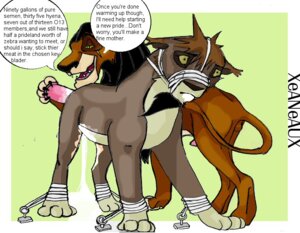 Rating: Explicit Score: 0 Tags: anthro bondage cuntboy disney feral feral_only furry imminent_rape intersex kingdom_hearts male pussy rule34 rule_63 scar_(the_lion_king) sora sora_(kingdom_hearts) sora_(lion_form) the_lion_king xeaneaux User: bunchy7s