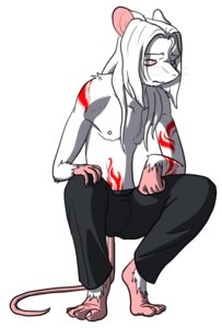 Rating: Safe Score: 0 Tags: albino anthro artimus_crowley biped black_bottomwear black_clothing bottomwear claws clothed clothing concession crouching digital_media_(artwork) e621 front_view full-length_portrait gloves_(marking) hair leg_markings long_hair male mammal markings murid murine nipples nx-42 pants pink_body pink_eyes pink_nipples pink_skin portrait rat red_markings rodent round_ears sad simple_background socks_(marking) solo tail tattoo thin_tail three-quarter_view tiptoes topless whiskers white_background white_hair User: bunchy7s