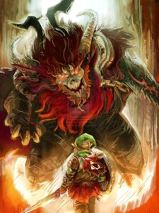 Rating: Safe Score: 0 Tags: blonde_hair distracting_watermark duo e621 elf ganon hair herminghsuyen hi_res horn humanoid hylian link male monster nintendo red_hair the_legend_of_zelda watermark User: bunchy7s
