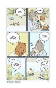 Rating: Safe Score: 0 Tags: 9:14 alcohol anthro artdecade barry_torres bear beverage blue_sky blush brown_bear brown_body brown_fur camping canid canine canis clothed clothing comic dialogue digital_media_(artwork) do_not_distribute doug_(artdecade) duo e621 ellipsis english_text fishing food fur grey_body grey_fur grizzly_bear hi_res ice_cooler lake male mammal open_mouth outside plant question_mark shy sky speech_bubble tail tail_motion tailwag tent text tree url ursine water wolf wood User: bunchy7s