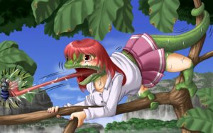 Rating: Questionable Score: 0 Tags: 2006 ambiguous_gender anthro arthropod bodily_fluids bottomwear branch brown_hair chameleon clothed clothing crawling detailed_background digital_media_(artwork) duo e621 eating edmol feet female fly_(animal) hair hindpaw hunting in_tree insect lizard long_tongue paws plant predator/prey prehensile_feet prehensile_tail reptile scalie shirt skirt solo_focus species_transformation tail tail_under_skirt tears toes tongue topwear transformation tree wood x_eyes User: bunchy7s