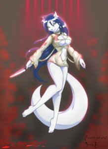 Rating: Questionable Score: 0 Tags: anthro blood bodily_fluids breasts canid canine clothed clothing e621 female fox knife mammal matypup skimpy solo tail User: bunchy7s