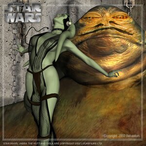 Rating: Explicit Score: 0 Tags: 2002 3d female green_skin hutt jabba_the_hutt oola return_of_the_jedi rule34 sebastian_(artist) star_wars twi'lek User: bunchy7s