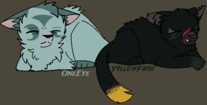 Rating: Safe Score: 0 Tags: ambiguous_gender black_body black_fur blind digital_drawing_(artwork) digital_media_(artwork) disability domestic_cat duo e621 elderly eyes_closed felid feline felis female_(lore) feral flat_colors fur green_body green_fur grey_background mammal markings notched_ear one-eye_(warriors) scar simple_background sleeping tail teal_markings unknown_artist warriors_(book_series) yellow_markings yellowfang_(warriors) User: bunchy7s