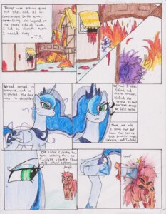 Rating: Questionable Score: 0 Tags: blood blue_body blue_feathers blue_fur blue_hair bodily_fluids building chaostone comic crown cutie_mark dialogue duo e621 english_text equid equine feathered_wings feathers female feral fire friendship_is_magic fur glowing green_eyes hair hasbro headgear hi_res horn long_hair looking_back mammal multicolored_hair my_little_pony mythological_creature mythological_equine mythology open_mouth outside princess_luna_(mlp) red_eyes royalty simple_background teeth text tongue undead winged_unicorn wings zombie User: bunchy7s