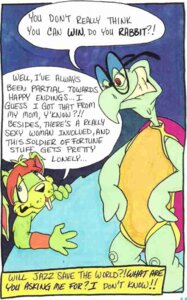 Rating: Safe Score: 0 Tags: anthro clothing comic devan_shell dialogue duo e621 english_text epic_games eyewear glasses hare jazz_jackrabbit jazz_jackrabbit_(series) kerchief lagomorph leporid male mammal nick_stadler official_art reptile scalie text toony turtle User: bunchy7s Rating: Safe Score: 0 Tags: anthro clothing comic devan_shell dialogue duo e621 english_text epic_games eyewear glasses hare jazz_jackrabbit jazz_jackrabbit_(series) kerchief lagomorph leporid male mammal nick_stadler official_art reptile scalie text toony turtle User: bunchy7s