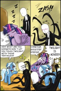 Rating: Safe Score: 0 Tags: absurd_res back_tentacles bed blush ciriliko clothing comic creeper_(minecraft) creepypasta crossover cutie_mark dialogue e621 english_text equid equine eyes_closed female feral friendship_is_magic fur furniture hair hasbro hi_res horn mammal microsoft minecraft mojang multicolored_hair my_little_pony mythological_creature mythological_equine mythology pillow purple_body purple_fur purple_hair quadruped sharp_teeth sleeping slenderman stephano suit tail teeth tentacles text trixie_(mlp) twilight_sparkle_(mlp) two_tone_hair unicorn unimpressed xbox_game_studios User: bunchy7s