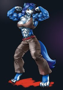 Rating: Safe Score: 0 Tags: 2011 abs anthro biceps big_breasts biped blue_body breasts canid canine canis e621 female hair hopey long_hair looking_at_viewer mammal muscular muscular_anthro muscular_female pecs pecs_with_breasts pokkuti pose solo standing tail under_boob wolf User: bunchy7s