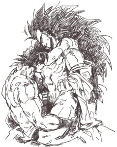 Rating: Questionable Score: 0 Tags: age_difference bara bardock dragon_ball dragon_ball_z father_and_son long_hair male male_only monochrome muscles raditz rule34 yaoi User: bunchy7s
