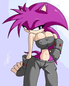 Rating: Explicit Score: 0 Tags: 2005 4:5 anthro big_breasts biped blue_eyes breasts clothed clothing digital_media_(artwork) e621 eulipotyphlan female fingerless_gloves gloves handwear hedgehog low_res mammal midriff purple_body sega solo sonic_the_hedgehog_(series) speedla standing thefuckingdevil tight_clothing User: bunchy7s