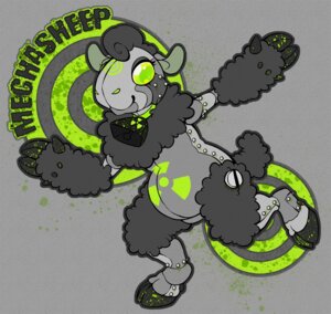 Rating: Safe Score: 0 Tags: ambiguous_gender anthro bell bell_collar belly belly_markings bovid caprine collar cowbell curved_text domestic_sheep e621 facial_markings forehead_markings green_eyes grey_background hazard_symbol hazard_symbol_print head_markings hooves mammal markings mechasheep metal radiation_symbol radiation_symbol_(marking) radiation_symbol_bell radiation_symbol_print sheep simple_background smile solo speckled_hooves speckles symbol target target_(marking) User: bunchy7s