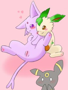 Rating: Explicit Score: 0 Tags: 2014 3_toes :< ambiguous_gender anus blush body_blush butt canid canine digital_media_(artwork) e621 eeveelution espeon feet female feral forked_tail fur generation_2_pokemon generation_4_pokemon genitals group happy heart_symbol hug leaf leafeon long_ears looking_at_viewer mammal nintendo one_eye_closed pawpads paws pokemon pokemon_(species) presenting presenting_hindquarters presenting_vulva sitting smile spread_legs spreading sum tail toes umbreon unusual_anatomy unusual_tail vulva vulva_blush User: bunchy7s