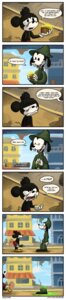 Rating: Safe Score: 0 Tags: 2011 absurd_res acid anthro canid canine comic death dialogue disney duo e621 eless english_text epic_mickey fleischer_style_toon goofy_(disney) hi_res humor long_image male male_death mammal mickey_mouse mouse murid murine paint rodent tail tall_image text toony User: bunchy7s