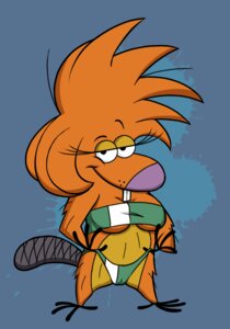 Rating: Questionable Score: 0 Tags: anthro beaver breasts cleavage clothed clothing e621 female mammal nickelodeon rodent skimpy solo tail the_angry_beavers treeflower under_boob unknown_artist User: bunchy7s
