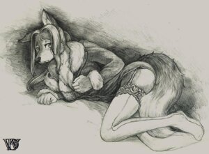 Rating: Safe Score: 0 Tags: anthro big_breasts biped black_nose bra breasts bwd canid canine chest_tuft clothed clothing e621 female fluffy fluffy_tail fur greyscale hair legwear looking_at_viewer lying mammal mane monochrome simple_background sketch solo stockings tail tuft unavailable_at_source underwear white_background User: bunchy7s