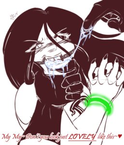 Rating: Questionable Score: 0 Tags: black_hair bodily_fluids bound bubble_kitten17 clothing dialogue dinosaur disembodied_hand duo e621 english_text female fingernails gag gagged hair hair_over_eye hands_tied human hybrid looking_at_viewer mammal muzzle_(object) muzzled nails not_furry one_eye_obstructed open_mouth_gag phantasy prehistoric_species reptile ring_gag saliva saurischian scalie shirt solo_focus teeth text theropod topwear tyrannosaurid tyrannosauroid tyrannosaurus tyrannosaurus_rex User: bunchy7s