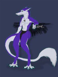 Rating: Questionable Score: 0 Tags: 2013 3:4 anthro arm_support biped blue_eyes bottomwear clothing dog_tags e621 fur glowing grey_background icewolf289 loincloth looking_at_viewer male mammal multicolored_body multicolored_fur pietro.sergal pose purple_body purple_fur sergal simple_background solo standing tail tail_tuft tuft two_tone_body two_tone_fur year User: bunchy7s