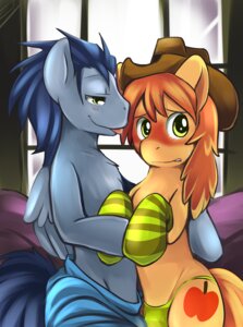 Rating: Questionable Score: 0 Tags: apple blush bodily_fluids braeburn_(mlp) clothing cuddling cutie_mark duo e621 earth_pony ende equid equine feathered_wings feathers feral food footwear friendship_is_magic fruit green_eyes hair hasbro hat headgear headwear hooves horse legwear licking male male/male mammal my_little_pony mythological_creature mythological_equine mythology pegasus plant pony saliva smile smirk soarin_(mlp) socks tail thong tongue tongue_out underwear wings wonderbolts_(mlp) User: bunchy7s