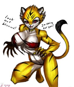 Rating: Questionable Score: 0 Tags: anthro black_nose breasts clothing e621 ear_piercing felid female fur hi_res ionic44 looking_at_viewer mammal nightowl1082 nipples open_mouth pantherine panties piercing red_eyes smile solo tiger tongue underwear white_body white_fur yellow_body yellow_fur User: bunchy7s