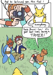 Rating: Explicit Score: 0 Tags: anthro armwear ball_gag balls bandai_namco black_sclera blue_eyes bridal_gauntlets camera canid canine chest_tuft clothing comic davis_motomiya digimon digimon_(species) e621 english_text female flamedramon fur gadonstriom gag gagged genitals group human male mammal nanogrrr nude penis renamon rika_nonaka scalie simple_background tail text tuft white_background white_body white_fur yellow_body yellow_fur User: bunchy7s