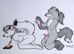 Rating: Explicit Score: 0 Tags: 1990s 1994 20th_century anthro arctic_fox bondage canine chain collar condom dildo erection fur furry furry_only gay gay_domination hair kneeling lance_rund male male_only maledom malesub no_humans penis ponytail restrained rule34 sex_toy tied_hair wolf year User: bunchy7s