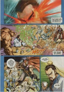 Rating: Safe Score: 0 Tags: anthro base_three_layout blockage_(layout) borderless_panel canid canine comic dialogue e621 eyes_close-up feral fight four_frame_image group holding_object holding_weapon horizontal_blockage human khoo_fuk_lung machine malaysian_text male male_human mammal manhua melee_weapon polearm robot robot_feral saint scan speech_bubble text three_row_layout traditional_media_(artwork) translated trident weapon User: bunchy7s