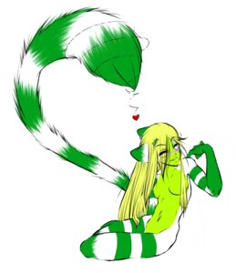 Rating: Safe Score: 0 Tags: anthro countershading e621 felid female fur green_body green_countershading green_fur green_markings heart_symbol hybrid laur mammal markings nude simple_background solo stripes tail User: bunchy7s