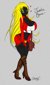 Rating: Questionable Score: 0 Tags: 2009 big_breasts blonde_hair boots breasts clothing curvy_figure e621 female footwear generation_1_pokemon grandfathered_content hair hi_res high_heeled_boots high_heels humanoid jemilia_stone jynx long_hair looking_at_viewer nintendo not_furry pokemon pokemon_(species) pokemorph shmucky_(artist) shoes solo wide_hips User: bunchy7s