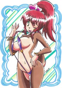 Rating: Questionable Score: 0 Tags: 5_fingers accessory bracelet breasts brown_body brown_fur cleavage clothed clothing countershade_legs countershade_thighs countershade_torso countershading e621 female fingers fur geometric_background gloves_(marking) green_eyes hair hair_accessory hair_tie high_ponytail imaranx jewelry lagomorph long_hair looking_at_viewer mammal markings navel one-piece_swimsuit one_eye_closed open_mouth open_smile ponytail portrait purple_sling_bikini red_hair scut_tail short_tail side_boob simple_background skimpy sling_bikini smile solo standing star swimwear tail tan_body tan_countershading tan_hands tan_markings teasing three-quarter_portrait three-quarter_view wink User: bunchy7s