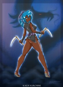 Rating: Questionable Score: 0 Tags: 1girls ass blue_eyes blue_hair brown_skin dark_skin drow elf female holding_weapon jessica_elwood kaede_kurohime rule34 User: bunchy7s