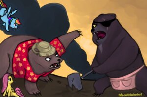 Rating: Safe Score: 0 Tags: bear blue_body blue_fur detailed_background e621 equid equine feathered_wings feathers female feral fight fluttershy_(mlp) friendship_is_magic fur group hair hammer harry_the_bear_(mlp) hasbro krastos_the_glue_maker male mammal multicolored_hair my_little_pony mythological_creature mythological_equine mythology neko-rei pegasus rainbow_dash_(mlp) rainbow_hair tools toony wings yellow_body yellow_feathers User: bunchy7s