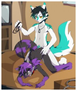 Rating: Explicit Score: 0 Tags: all_fours anal anal_penetration anthro artik_ninetails ass_up bed bodily_fluids canid canine collar collar_only cum cum_in_ass cum_inside dominant dominant_male duo e621 electronics erection femboy fox from_behind_position furniture genital_fluids genitals holding_leash holding_object indoor_nudity indoor_sex inside jewelry jewelry_only leapfrog_position leash leash_pull male male/male male_penetrated male_penetrating male_penetrating_male mammal necklace necklace_only nude oouyuki_benten penetration penis piercing purple_eyes sex submissive submissive_male tail television yellow_eyes User: bunchy7s