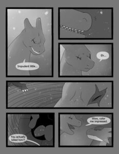 Rating: Safe Score: 0 Tags: blizzard_(weather) charizard claws comic dialogue digital_drawing_(artwork) digital_media_(artwork) dragon duo e621 english_text feral generation_1_pokemon generation_3_pokemon generation_4_pokemon greyscale hi_res male monochrome mythological_creature mythological_scalie mythology nintendo pokemon pokemon_(species) salamence scalie scar snow speech_bubble tderek99 text weavile winter User: bunchy7s
