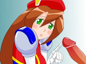Rating: Explicit Score: 0 Tags: 1boy 1girls armor artist_request blush breasts brown_hair capcom clothed_female_nude_male erection female green_eyes hat iris_(mega_man) looking_at_viewer male mega_man mega_man_x penis rule34 straight touching User: bunchy7s