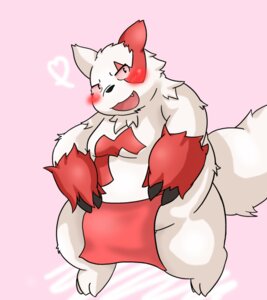 Rating: Questionable Score: 0 Tags: ambiguous_gender black_nose blush chest_tuft clothing e621 fur generation_3_pokemon mmokotan nintendo open_mouth overweight overweight_ambiguous pokemon pokemon_(species) slightly_chubby solo teeth tuft white_body white_fur zangoose User: bunchy7s