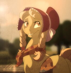 Rating: Safe Score: 0 Tags: 2014 amber_eyes blonde_hair bonnet braided_hair clothing cutie_mark depth_of_field dvixie e621 earth_pony equid equine female feral friendship_is_magic granny_smith_(mlp) hair hasbro headgear headwear horse mammal my_little_pony outside pigtails plant pony scarf smile solo standing tree young young_feral User: bunchy7s
