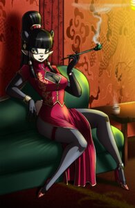Rating: Safe Score: 0 Tags: accessory anklet anthro anthrofied asian_clothing bear beverage biped bracelet breasts chinese_clothing chinese_dress cleavage cleavage_cutout clothed clothing crovirus cutout dress e621 ear_piercing east_asian_clothing female food footwear garter generation_6_pokemon hi_res high_heels jewelry kiseru looking_at_viewer mammal nintendo pancham piercing pokemon pokemon_(species) pokemorph pumps shoes sitting smoke smoking smoking_pipe solo tea yellow_eyes User: bunchy7s