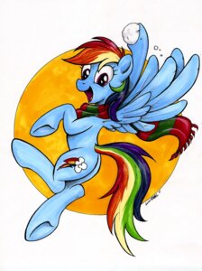 Rating: Safe Score: 0 Tags: 2012 absurd_res blue_body blue_feathers blue_fur cutie_mark e621 equid equine feathered_wings feathers female feral flying friendship_is_magic fur hair happy hasbro hi_res looking_at_viewer mammal mattings multicolored_hair multicolored_tail my_little_pony mythological_creature mythological_equine mythology pegasus purple_eyes rainbow_dash_(mlp) rainbow_hair rainbow_tail scarf smile snow snowball solo tail wings User: bunchy7s