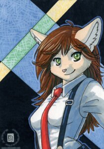 Rating: Safe Score: 0 Tags: 2007 abstract_background accessory acrylic_painting_(artwork) anthro artist_logo brown_hair clothing domestic_cat e621 eyelashes felid feline felis female fur green_eyes hair kacey liz_(kacey) logo long_hair mammal marker_(artwork) necktie painting_(artwork) red_necktie shirt simple_background smile solo suspenders tan_body tan_fur text tomboy topwear traditional_media_(artwork) traditional_painting_(artwork) uniform url white_clothing white_shirt white_topwear User: bunchy7s